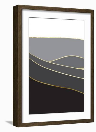 Landscape In Black And Gold 1-Urban Epiphany-Framed Art Print