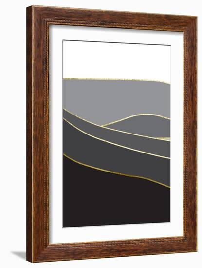 Landscape In Black And Gold 1-Urban Epiphany-Framed Art Print