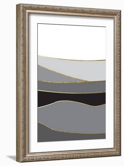 Landscape In Black And Gold 3-Urban Epiphany-Framed Art Print