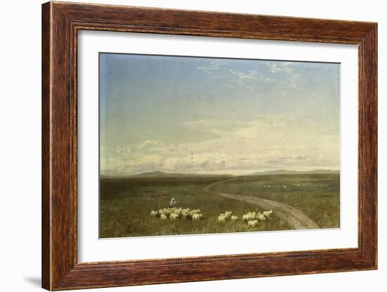 Landscape in Carneiros, Paisaje Con Carneiros-Jose Velasco-Framed Giclee Print