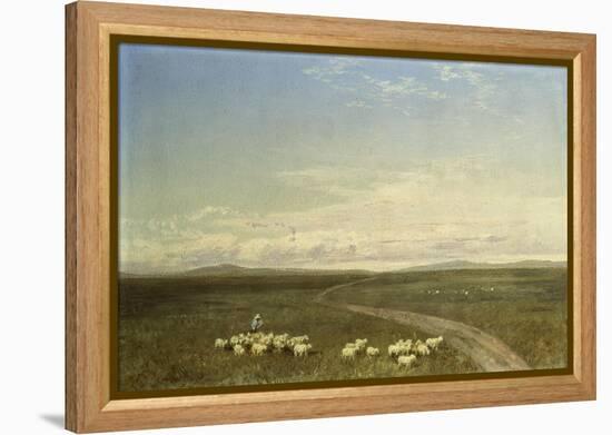 Landscape in Carneiros, Paisaje Con Carneiros-Jose Velasco-Framed Premier Image Canvas