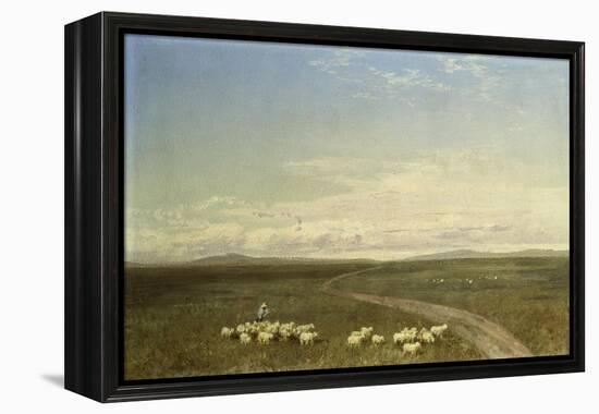 Landscape in Carneiros, Paisaje Con Carneiros-Jose Velasco-Framed Premier Image Canvas