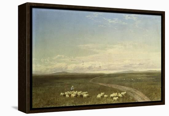 Landscape in Carneiros, Paisaje Con Carneiros-Jose Velasco-Framed Premier Image Canvas