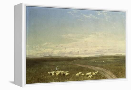 Landscape in Carneiros, Paisaje Con Carneiros-Jose Velasco-Framed Premier Image Canvas