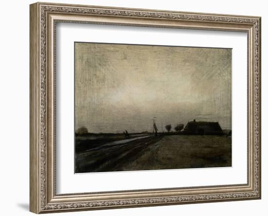 Landscape in Drenthe-Vincent van Gogh-Framed Giclee Print