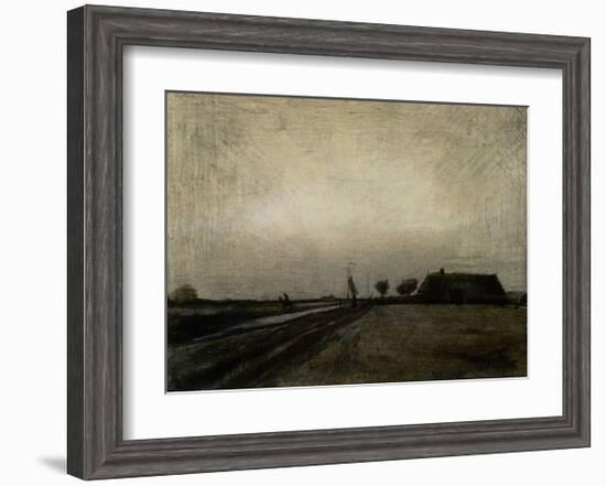 Landscape in Drenthe-Vincent van Gogh-Framed Giclee Print