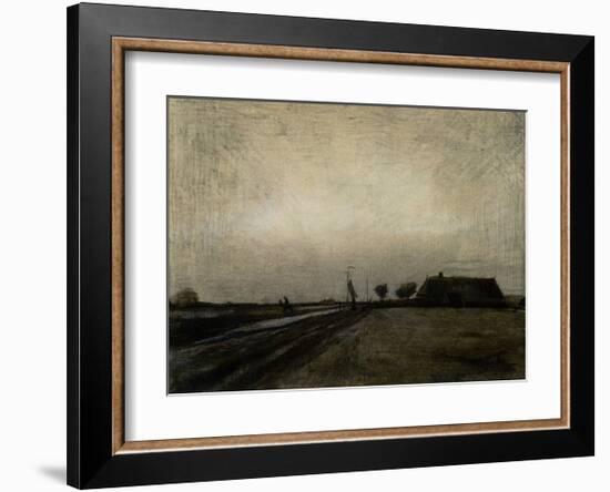 Landscape in Drenthe-Vincent van Gogh-Framed Giclee Print