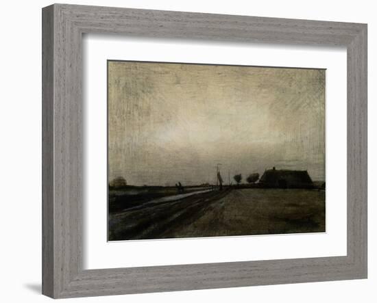 Landscape in Drenthe-Vincent van Gogh-Framed Giclee Print