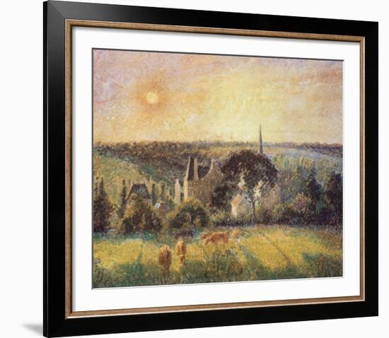 Landscape in Eragny-Camille Pissarro-Framed Premium Giclee Print