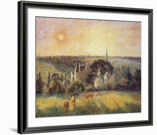 Landscape in Eragny-Camille Pissarro-Framed Premium Giclee Print