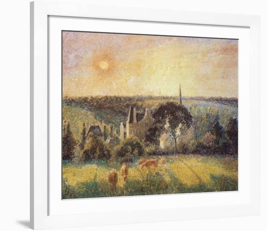 Landscape in Eragny-Camille Pissarro-Framed Premium Giclee Print