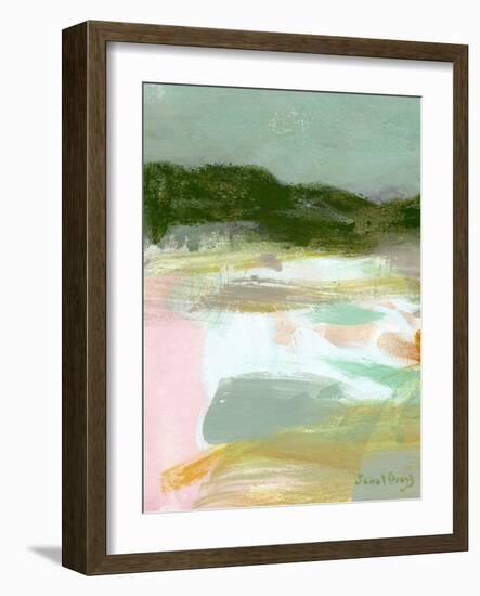 Landscape in Green, Gold & Pink I-Janel Bragg-Framed Art Print