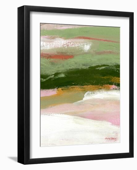 Landscape in Green, Gold & Pink II-Janel Bragg-Framed Art Print