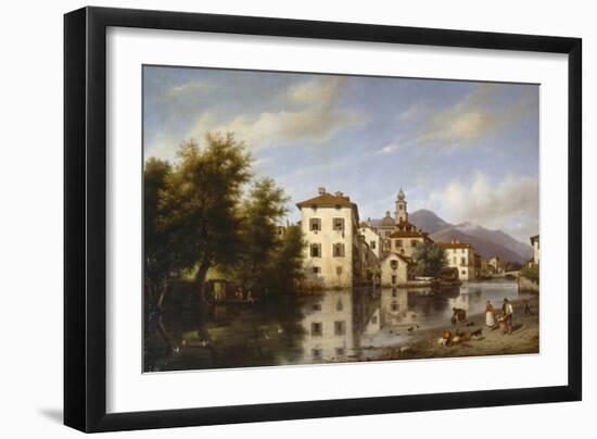Landscape in Lombardy-Giuseppe Canella-Framed Giclee Print