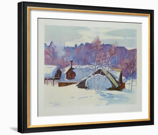 Landscape in March-Gray-Framed Collectable Print