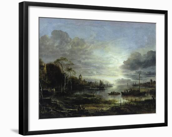 Landscape in Moonlight-Aert van der Neer-Framed Giclee Print