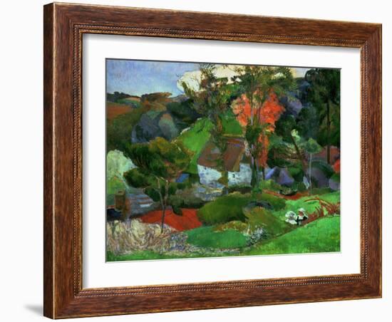 Landscape in Pont-Aven, France-Paul Gauguin-Framed Giclee Print