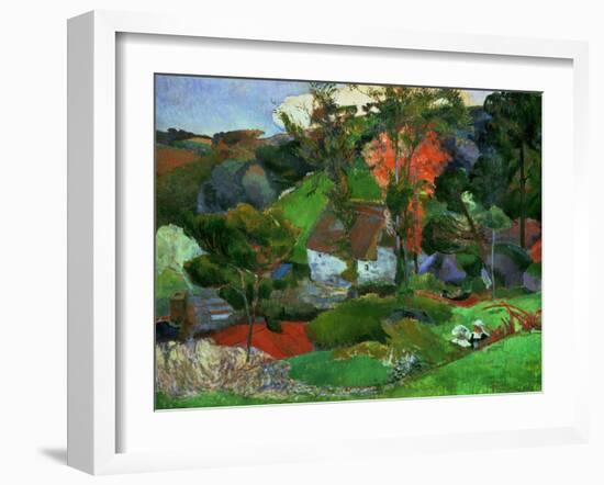 Landscape in Pont-Aven, France-Paul Gauguin-Framed Giclee Print