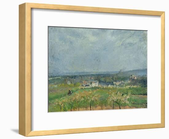 Landscape in Pontoise, 1877-Camille Pissarro-Framed Giclee Print