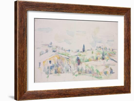 Landscape in Provence-Paul Cézanne-Framed Giclee Print