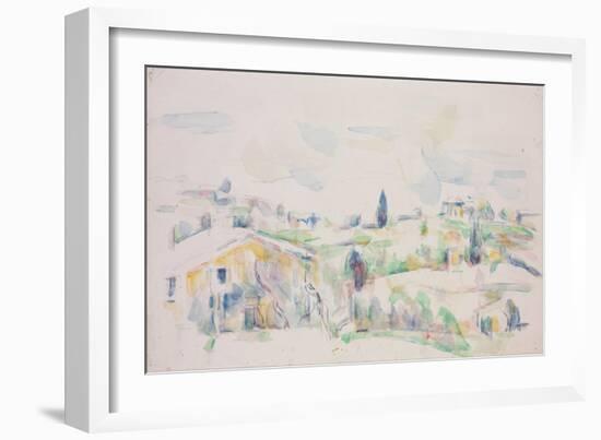 Landscape in Provence-Paul Cézanne-Framed Giclee Print