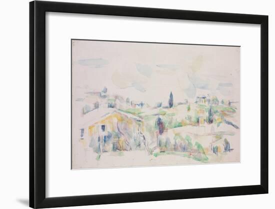 Landscape in Provence-Paul Cézanne-Framed Giclee Print