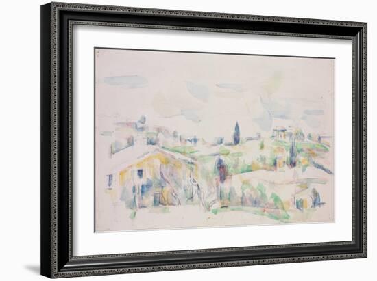 Landscape in Provence-Paul Cézanne-Framed Giclee Print