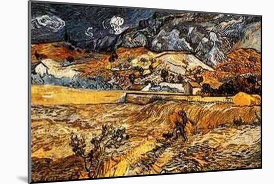 Landscape in St. Remy, c.1898-Vincent van Gogh-Mounted Art Print