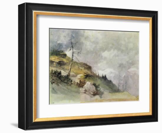 Landscape in the Mountains-Friedrich Gauermann-Framed Collectable Print