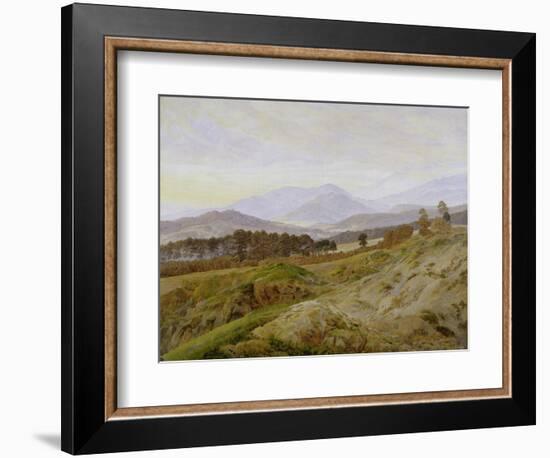 Landscape in the Riesengebirge (Bohemian Landscape), about 1835, Unfinished-Caspar David Friedrich-Framed Giclee Print