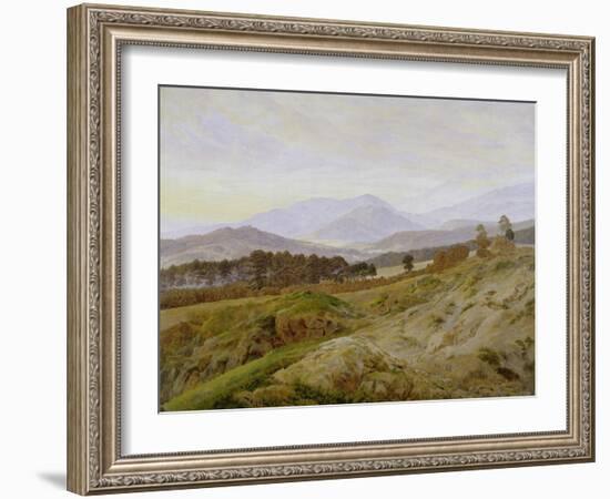 Landscape in the Riesengebirge (Bohemian Landscape), about 1835, Unfinished-Caspar David Friedrich-Framed Giclee Print