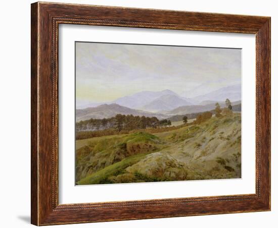 Landscape in the Riesengebirge (Bohemian Landscape), about 1835, Unfinished-Caspar David Friedrich-Framed Giclee Print