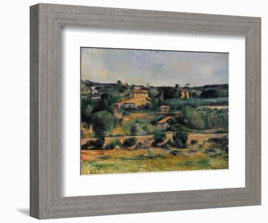 Landscape in the West of Aix-En-Provence, Ca.1878, by Paul Cezanne (1839-1906).-Paul Cezanne-Framed Giclee Print