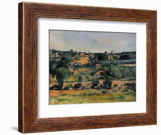 Landscape in the West of Aix-En-Provence, Ca.1878, by Paul Cezanne (1839-1906).-Paul Cezanne-Framed Giclee Print