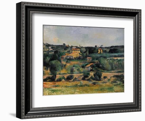 Landscape in the West of Aix-En-Provence, Ca.1878, by Paul Cezanne (1839-1906).-Paul Cezanne-Framed Giclee Print