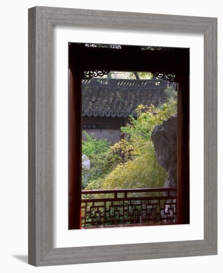 Landscape in Traditional Chinese Garden, Shanghai, China-Keren Su-Framed Photographic Print