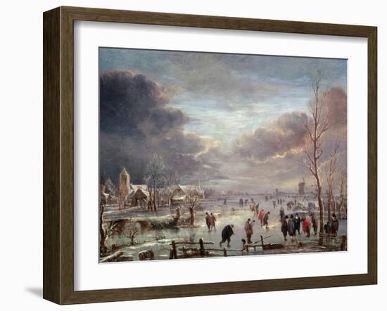 Landscape in Winter-Aert van der Neer-Framed Giclee Print