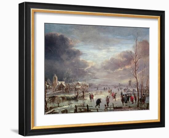 Landscape in Winter-Aert van der Neer-Framed Giclee Print