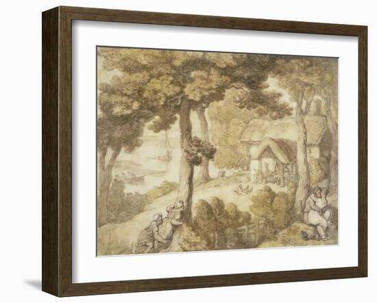 Landscape, Isle of Wight-Thomas Rowlandson-Framed Giclee Print