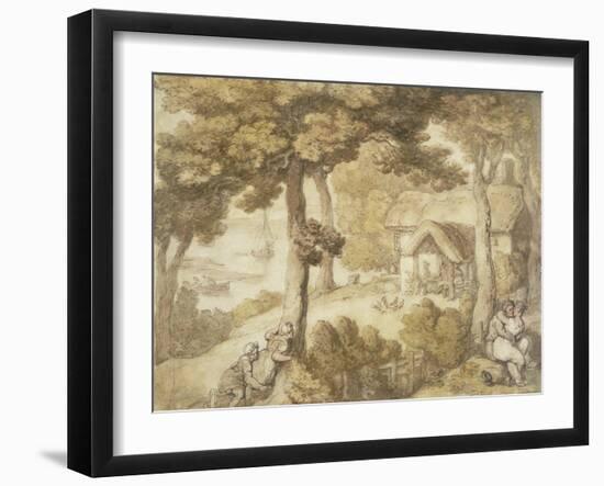 Landscape, Isle of Wight-Thomas Rowlandson-Framed Giclee Print