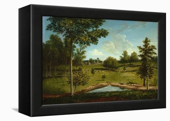 Landscape Looking toward Sellers Hall from Mill Bank, C.1818 (Oil on Canvas)-Charles Willson Peale-Framed Premier Image Canvas