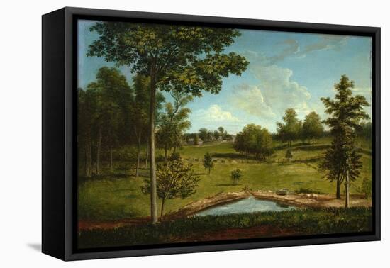 Landscape Looking toward Sellers Hall from Mill Bank, C.1818 (Oil on Canvas)-Charles Willson Peale-Framed Premier Image Canvas