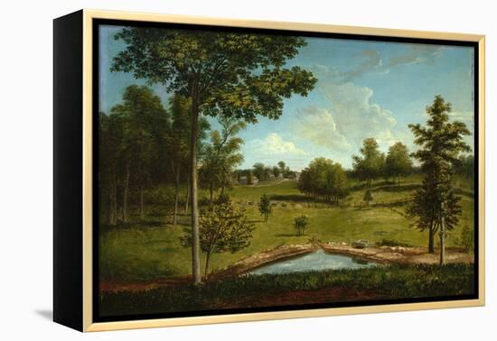 Landscape Looking toward Sellers Hall from Mill Bank, C.1818 (Oil on Canvas)-Charles Willson Peale-Framed Premier Image Canvas