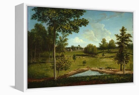 Landscape Looking toward Sellers Hall from Mill Bank, C.1818 (Oil on Canvas)-Charles Willson Peale-Framed Premier Image Canvas