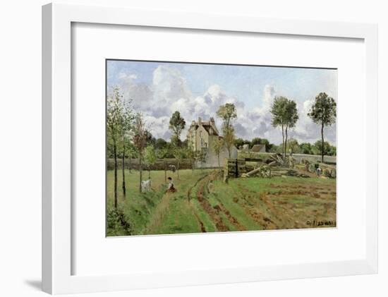 Landscape, Louveciennes, c.1872-Camille Pissarro-Framed Giclee Print