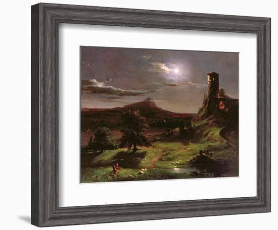 Landscape (Moonlight), C.1833-34-Thomas Cole-Framed Giclee Print