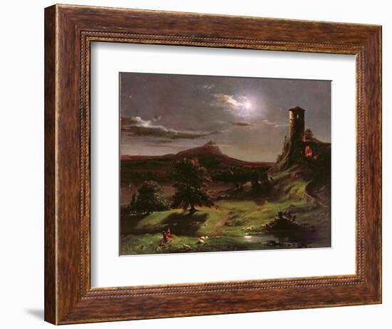 Landscape (Moonlight), C.1833-34-Thomas Cole-Framed Giclee Print