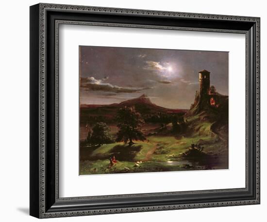 Landscape (Moonlight), C.1833-34-Thomas Cole-Framed Giclee Print