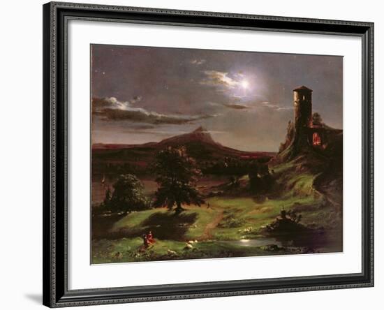 Landscape (Moonlight), C.1833-34-Thomas Cole-Framed Giclee Print