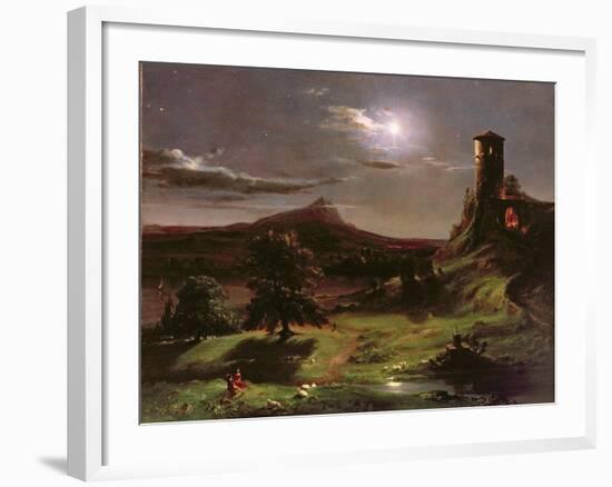 Landscape (Moonlight), C.1833-34-Thomas Cole-Framed Giclee Print